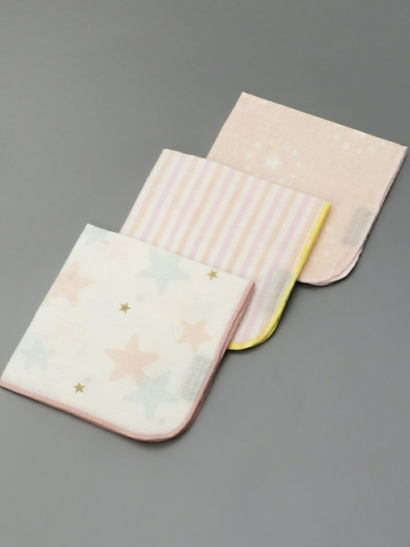 【SALE／30%OFF】Afternoon Tea LIVING スター柄ガーゼ3枚セット/MADE IN JAPAN アフタヌーンティー・リビング マタニティウェア・ベビー用品 その他のベビーグッズ ピンク ブルーのサムネイル