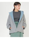【SALE/30%OFF】IKKA LOUNGE フード配色ユルシルエットコート イッカ ジャケット・アウター その他のジャケット・アウター ネイビー ホワイト...