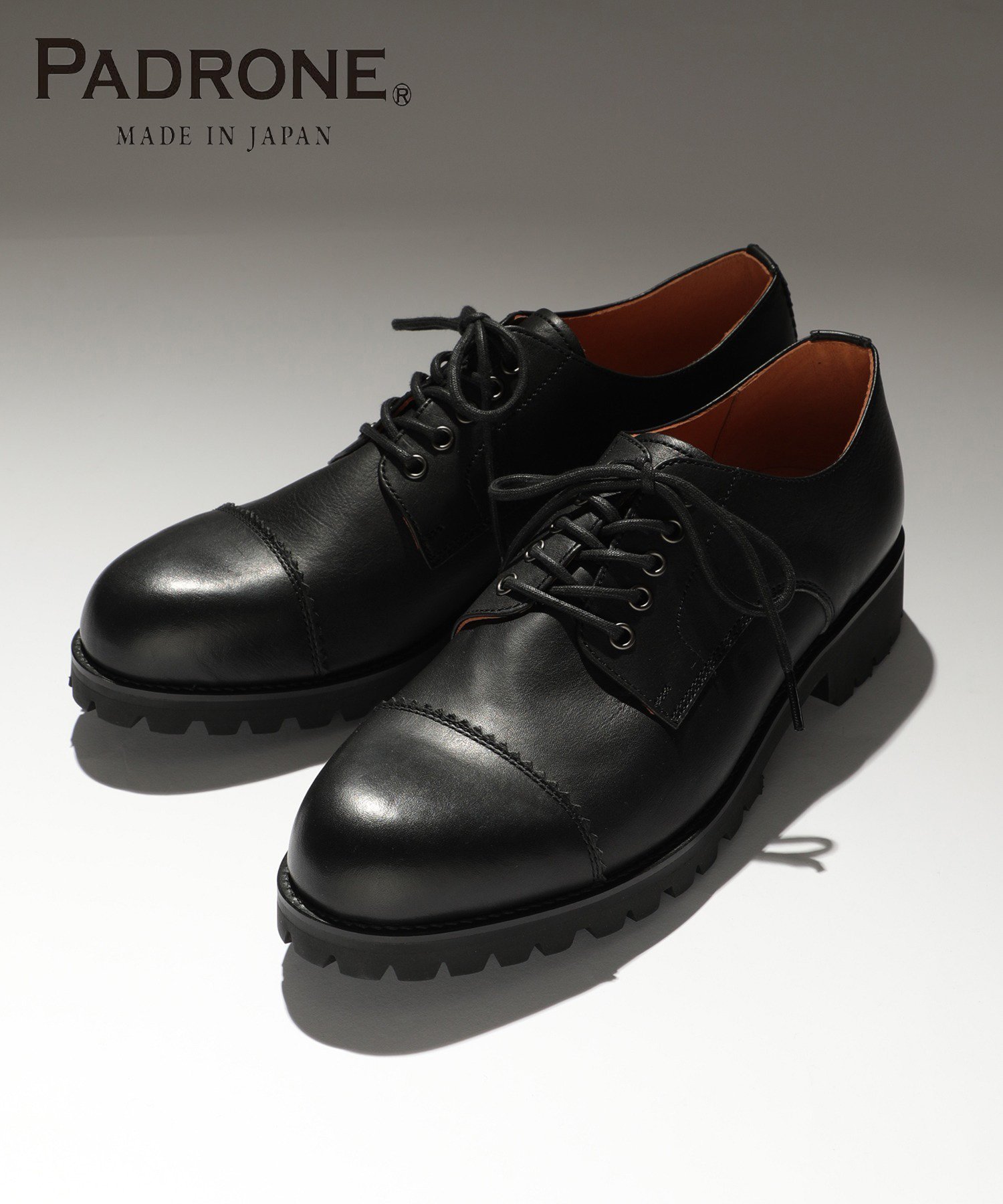 パドローネ ビジネスシューズ メンズ PADRONE PADRONE/DERBY STRAIGHT TIP SHOES ダービーストレートチップシューズ 革靴 ビジネスシューズ メンズシューズ 日本製 MADE IN JAPAN パドローネ PX7358-2016-14C セットアップセブン シューズ・靴 レースアップ・ドレスシューズ ブラック【送料無料】