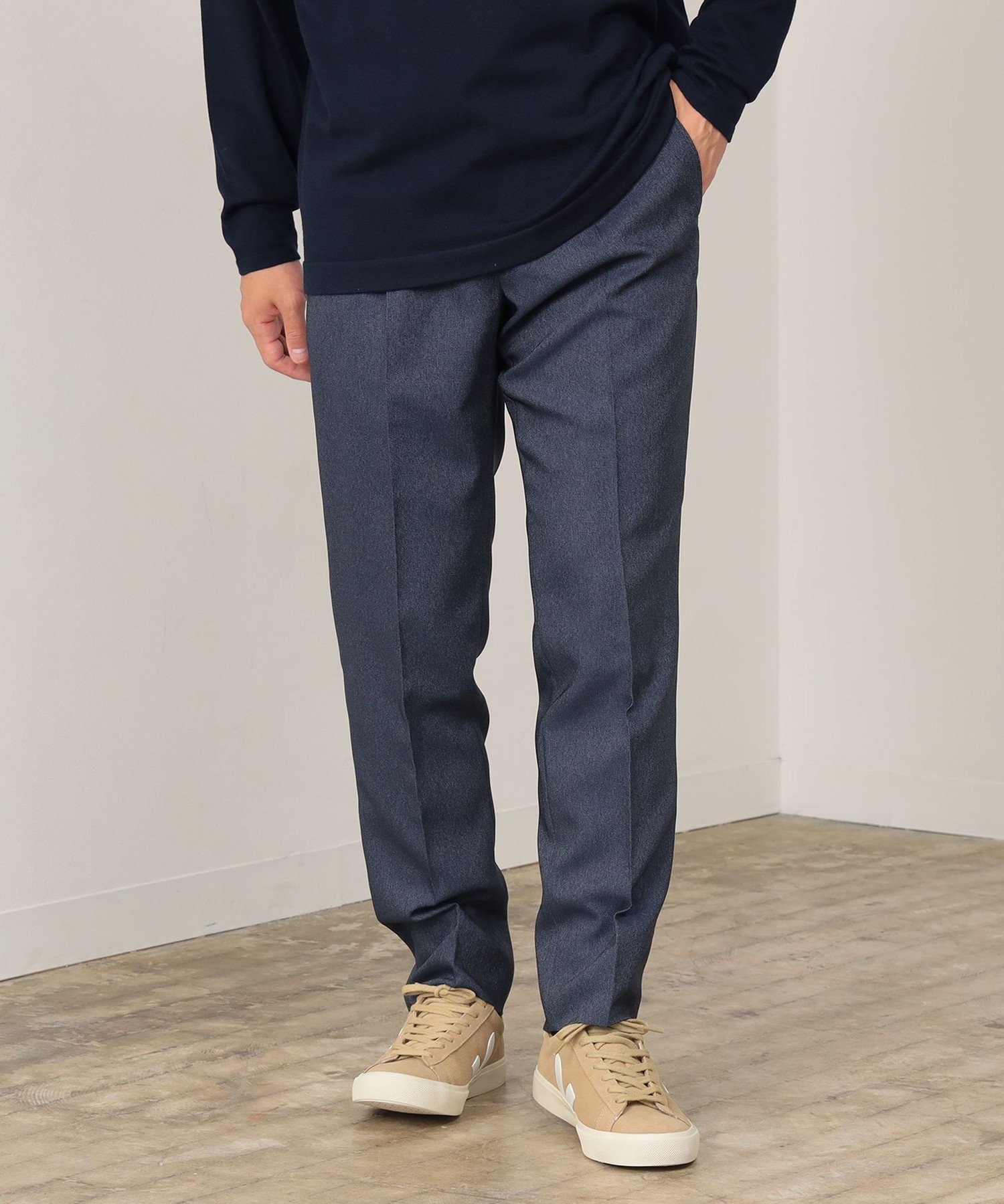【SALE／70%OFF】B:MING by BEAMS NOMAD デニムライク 1プリーツ スラックス 23AW ビームス アウトレット パンツ その他のパンツ ブルー【送料無料】