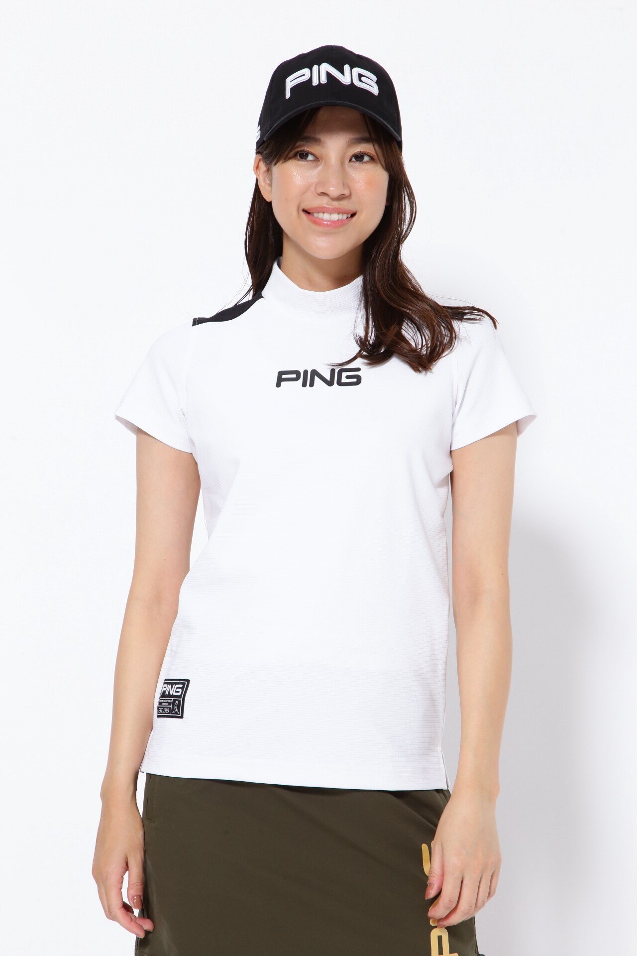 PING APPAREL エコブルー 半袖ハイネックカットソー ＜GOLD＞ (LADIES) ピン アパレル トップス その他のトップス ホワイト カーキグリーン イエロー ブラック【送料無料】
