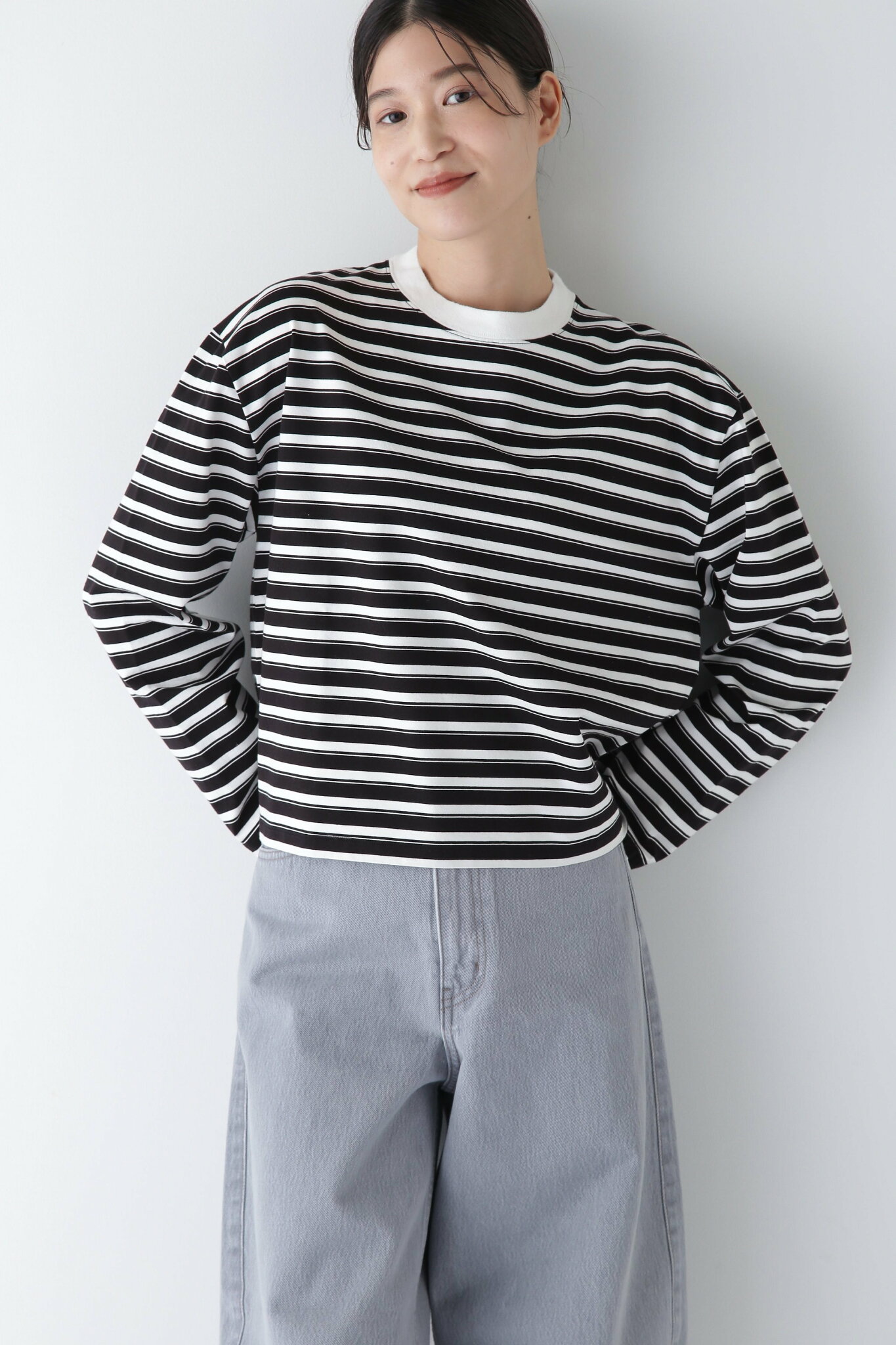 【SALE/30%OFF】human woman ◆ボーダーボックスTシャツ ヒューマン ウーマン トップス カットソー・Tシャツ ブルー ブラック ベージュ【送料無料】