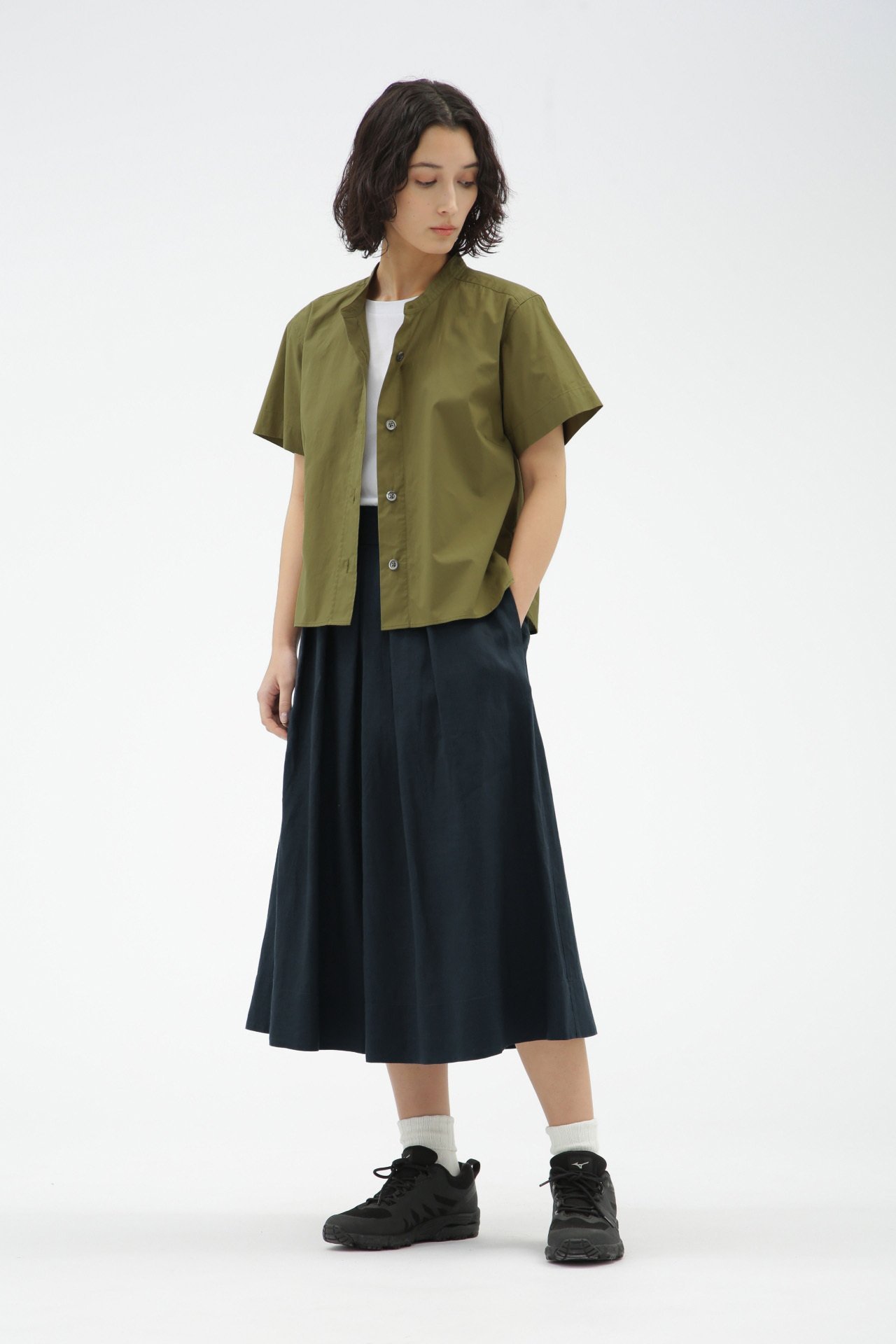 MARGARET HOWELL LIGHT LINEN マーガレット・ハウエル スカート その他のスカート ネイビー