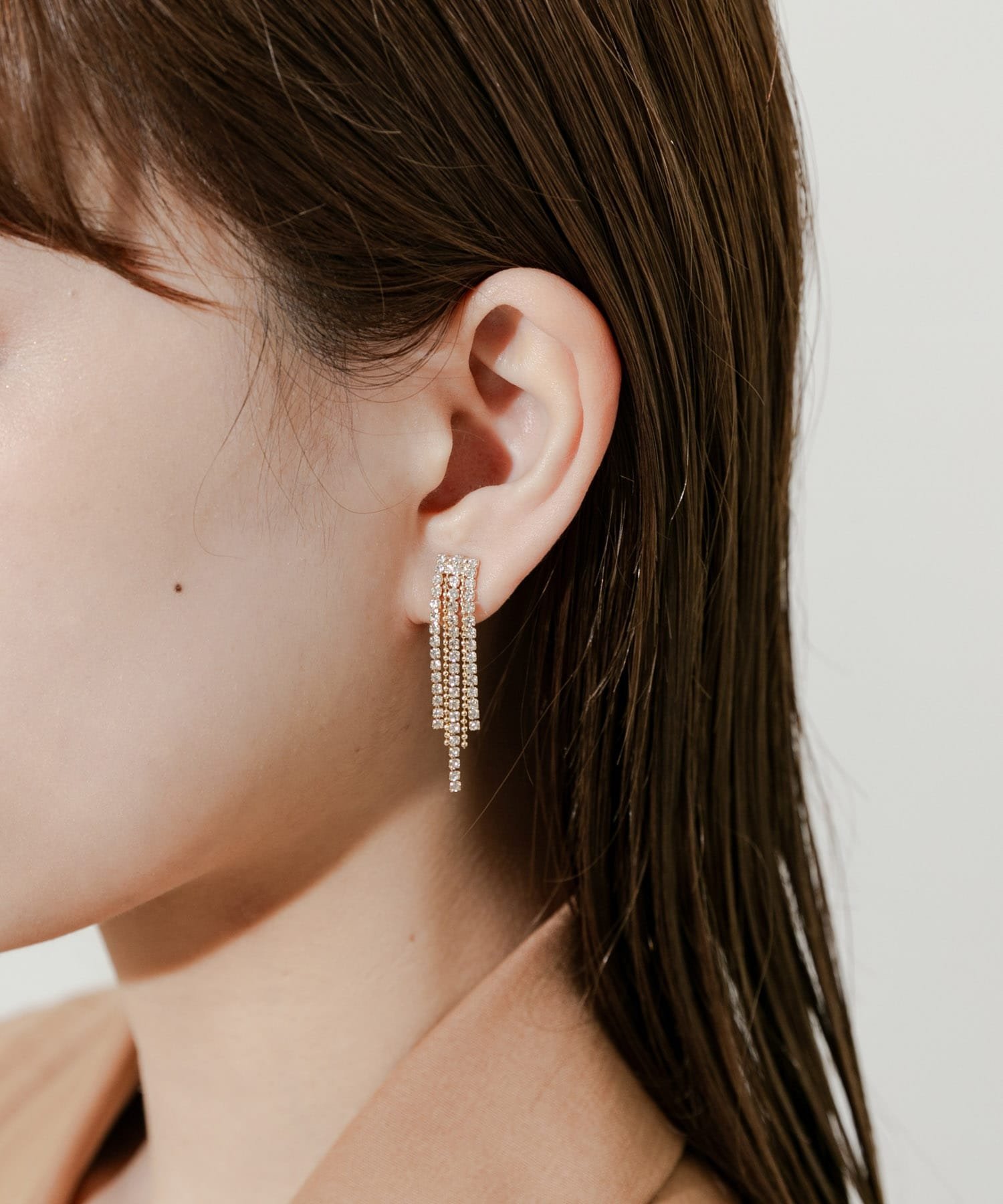 【SALE/50%OFF】SMELLY ビジューフリンジイヤリング スメリー アクセサリー・腕時計 イヤリング・イヤーカフ