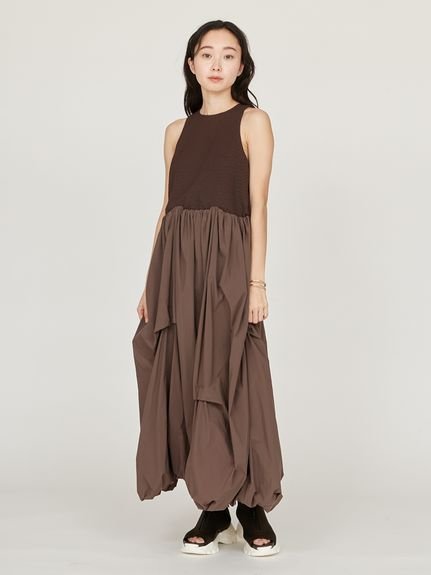 【SALE／50%OFF】emmi 膨れジャガードカットドッキングワンピース エミ ワンピース・ドレス ワンピース ホワイト【送料無料】