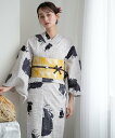 Nico@ntique ニコアンティーク 浴衣3点セット 黒い帆船 Fサイズ ウタタネ 着物・浴衣・和装小物 浴衣【送料無料】