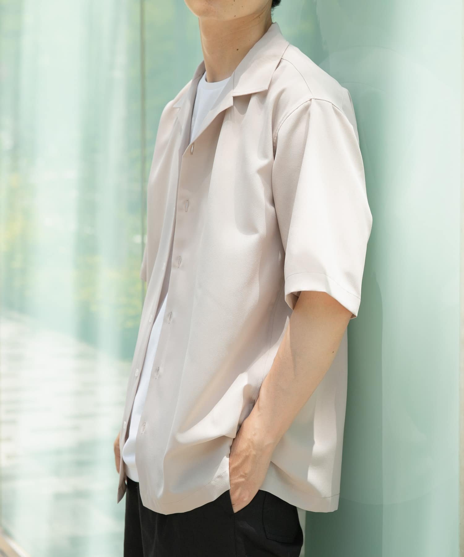 【SALE／60%OFF】URBAN RESEARCH ITEMS リネンタッチオープンカラーシアーシャツ アーバンリサーチアイテムズ トップス シャツ・ブラウス ブラウン ブラック ネイビー ベージュ