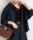 Rie Miller 《セットアップ対応》オープンカラービッグシルエットシャツ ノーリーズ トップス シャツ・ブラウス グリーン ネイビー グレー【送料無料】