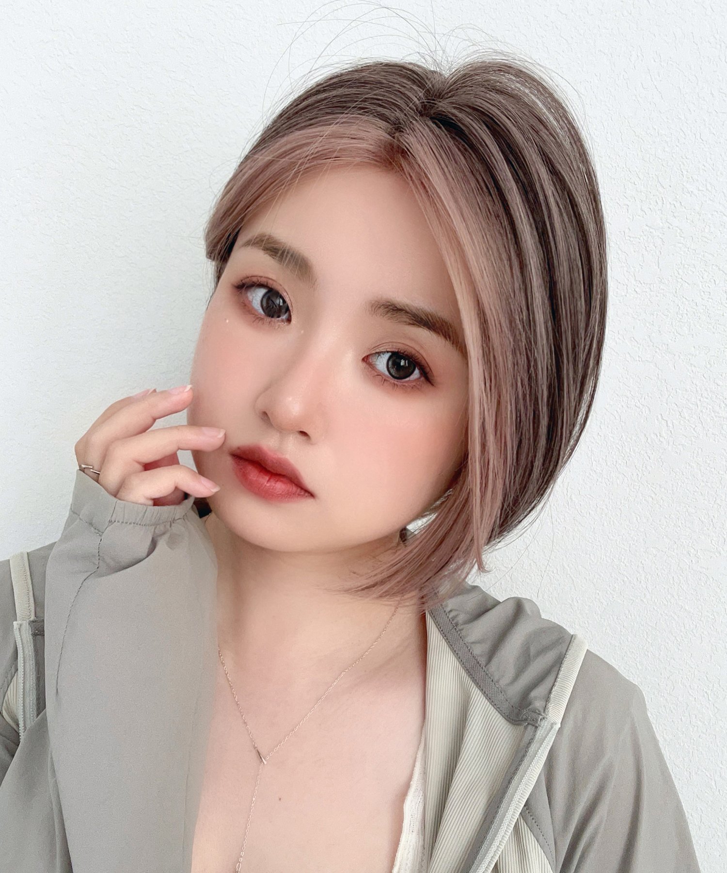 「 部分手植え ミストバングショート 」 ウィッグ ショート ボブ ショートボブ 自然 ブライトララ ヘアアクセサリー その他のヘアアクセサリー ブラック ベージュ