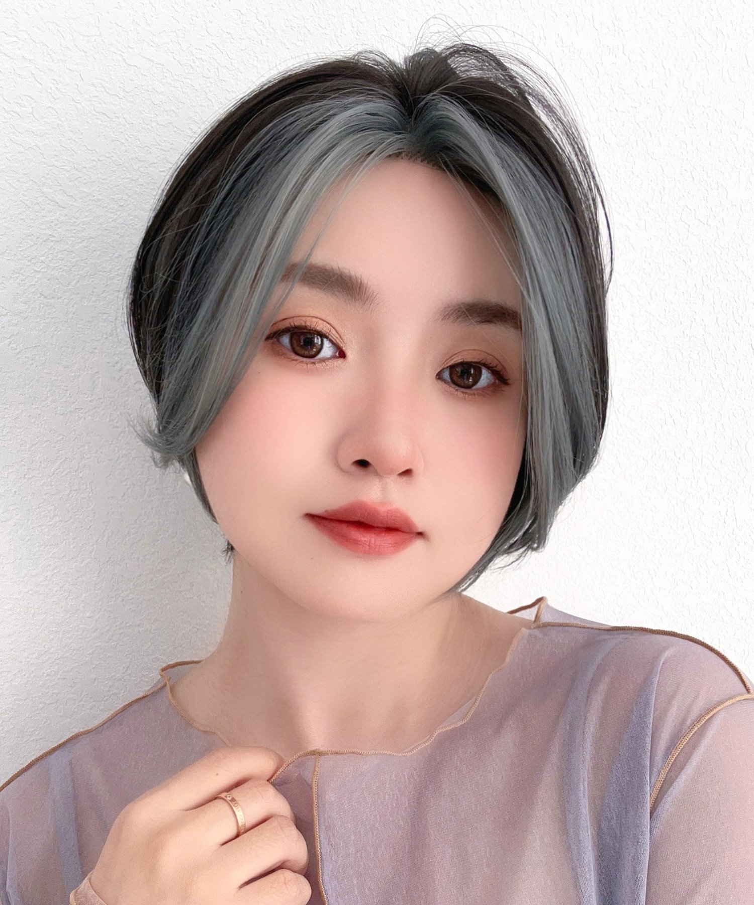 「 部分手植え ミストバングショート 」 ウィッグ ショート ボブ ショートボブ 自然 ブライトララ ヘアアクセサリー その他のヘアアクセサリー ブラック ベージュ