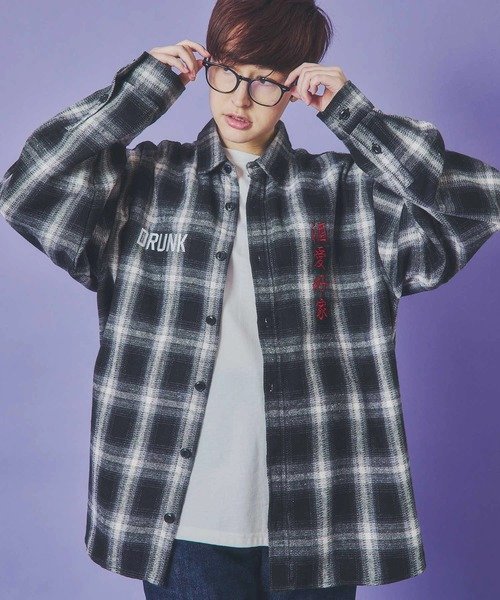 SELECT BRANDS YOIDORE/酔いどれ 酒愛好家 チェックシャツ LS(MENS) ジャックローズ トップス シャツ・..