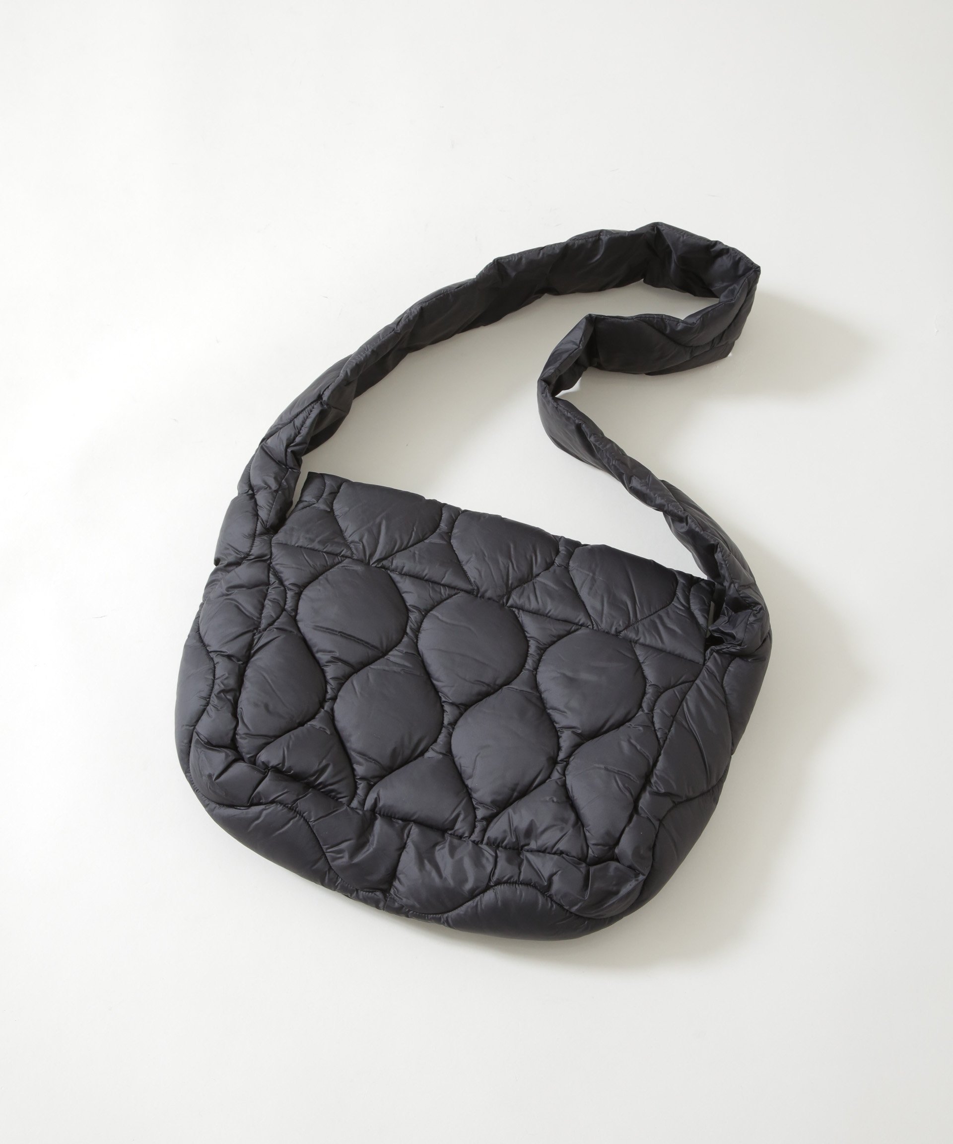 NANO universe TAION/MILITARY MESSENGER DOWN BAG-M ナノユニバース バッグ その他のバッグ ブラック【送料無料】