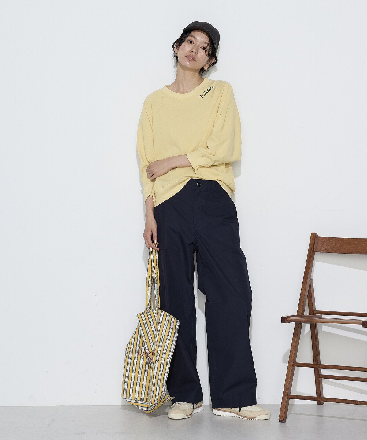 COMME CA Wardrobe タイプライター ベイカーパンツ コムサ パンツ その他のパンツ カーキグリーン ネイビー【送料無料】