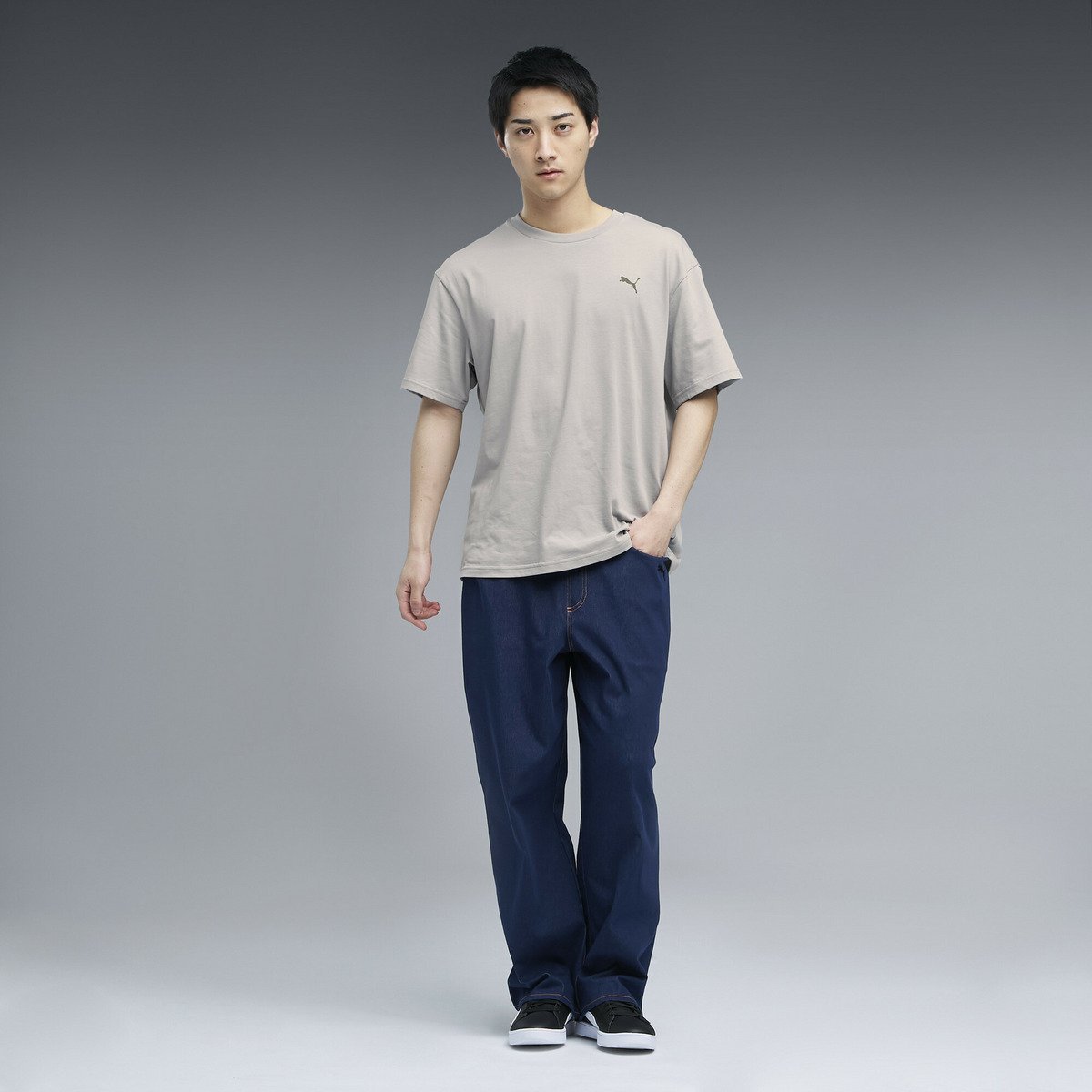 メンズ ESS エレベーテッド MX フットボール 半袖 Tシャツ ESS ELEVATED MX FOOTBALL TEE プーマ トップス カットソー・Tシャツ グレー