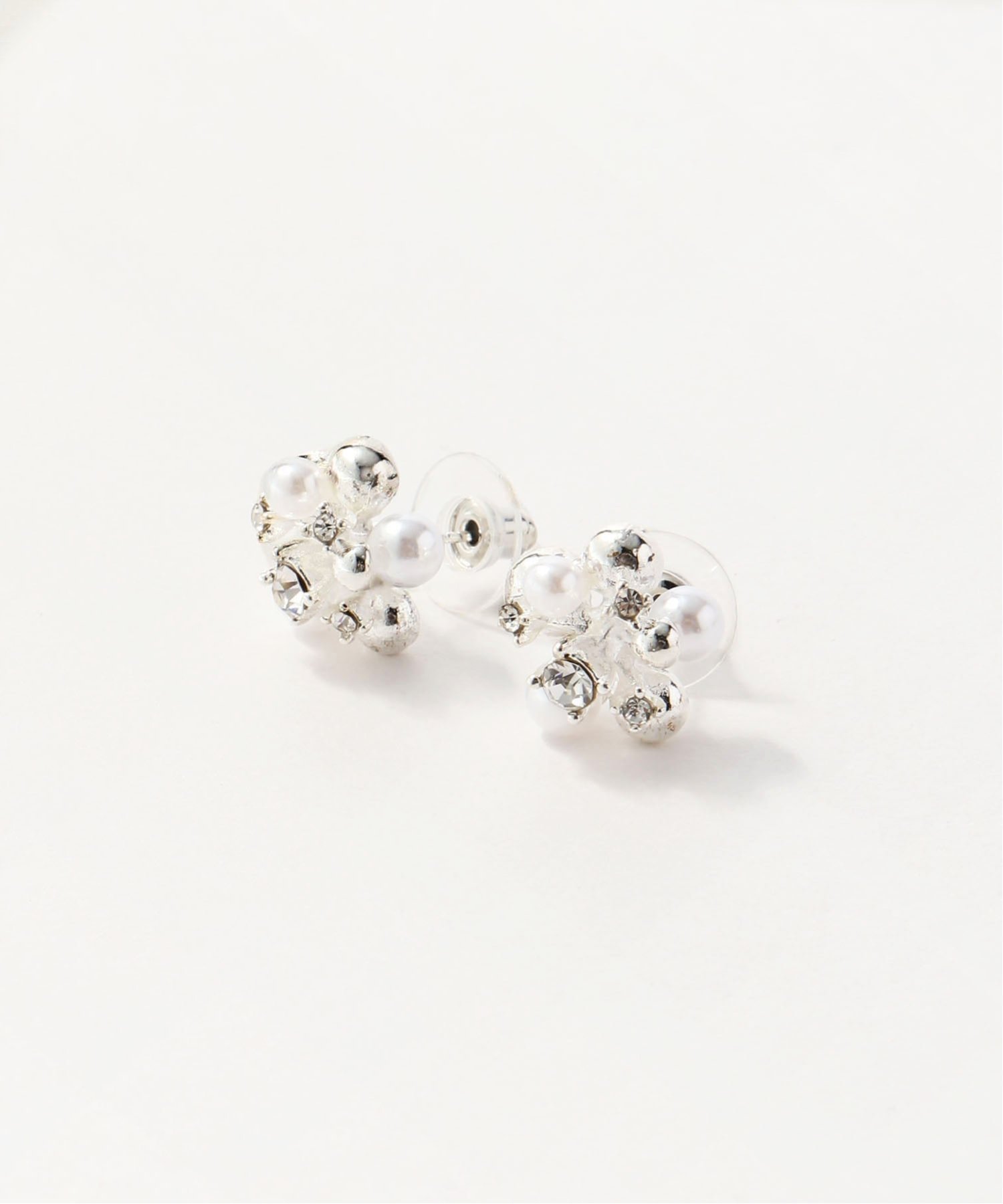 FReePLACe FReePLACe/(W)ビジュー パールピアス ミニョントレフル ルームヨンマルサンセレクティッド アクセサリー・腕時計 ピアス ゴールド シルバー