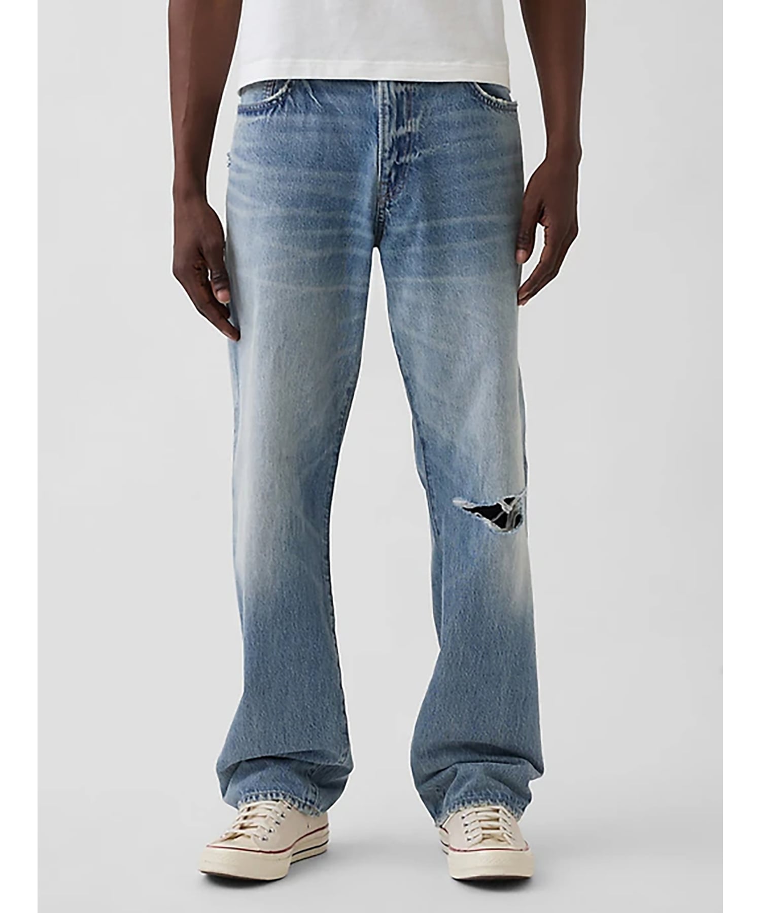 GAP (M)リラックスフィット ストレートデニム ギャップ パンツ ジーンズ・デニムパンツ ブルー【送料無料】