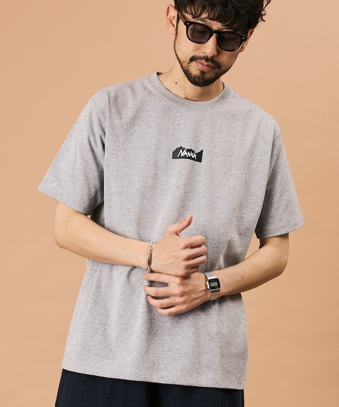 ECO HYBRID MT LOGO TEE フリークスストア トップス カットソー・Tシャツ グレー ブラック ネイビー ホワイト