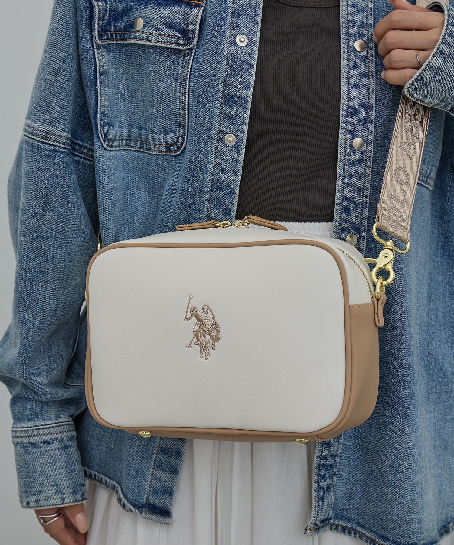 【SALE／50%OFF】U.S. POLO ASSN. U.S. POLO ASSN./クロスボディショルダーバッグ USPA-2617 セットアップセブン バッグ ショルダーバッグ グレー ブラック【送料無料】