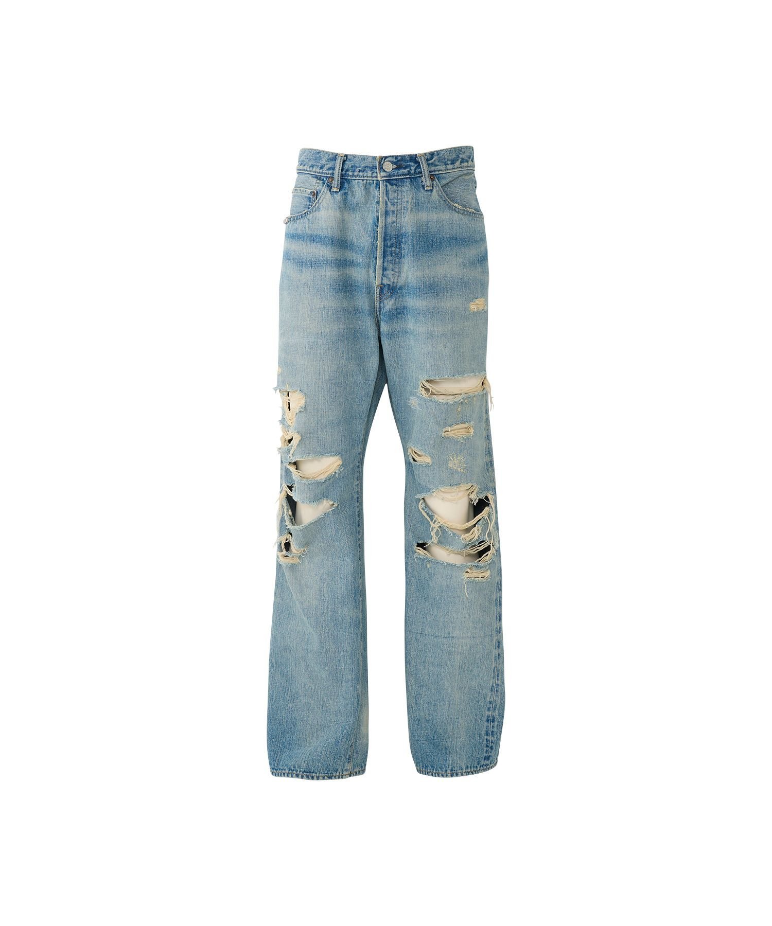 HYSTERIC GLAMOUR CMR加工 ストレートデニムパンツ ヒステリックグラマー パンツ ジーンズ・デニムパンツ ブルー【送料無料】