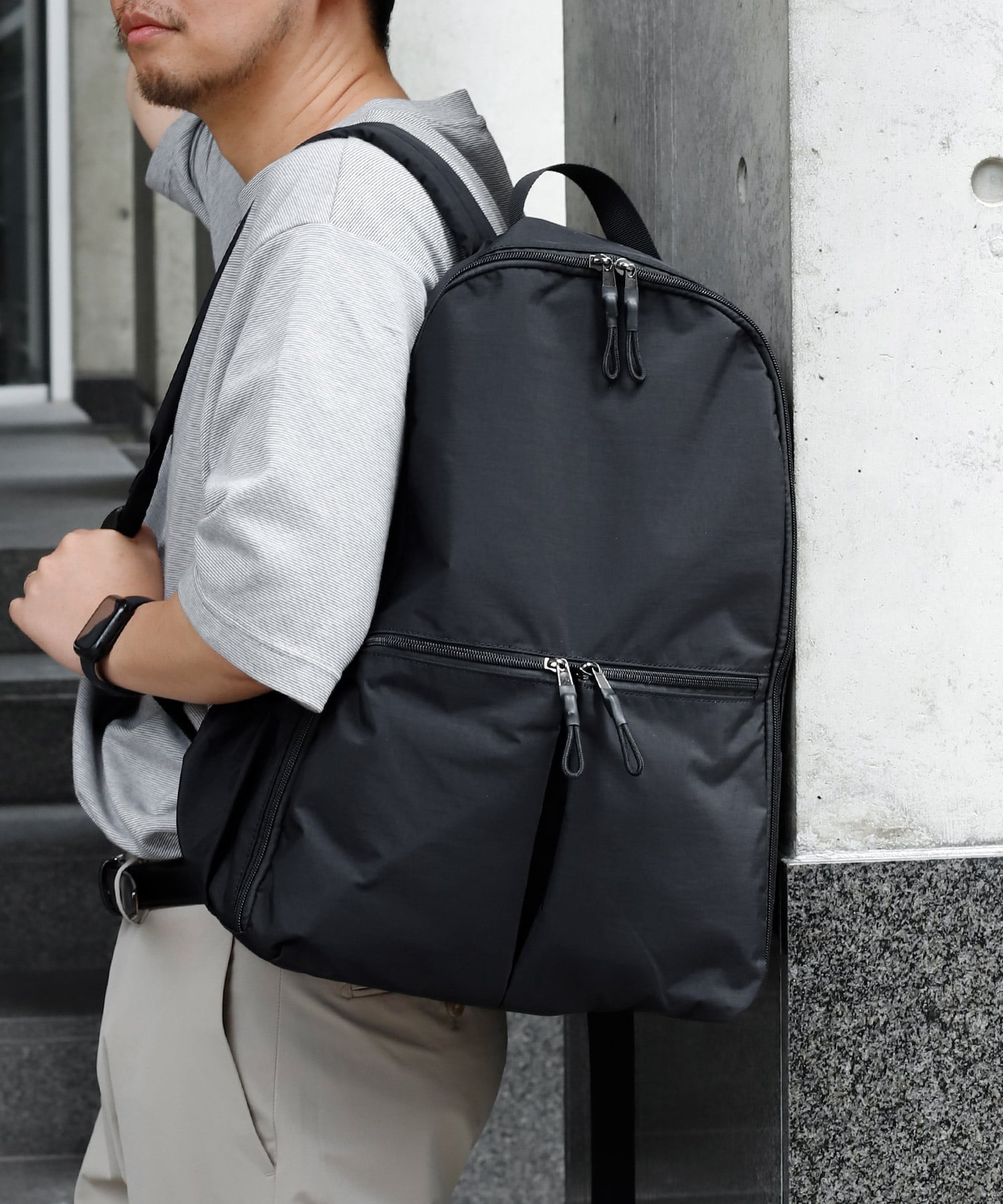 【SALE／40%OFF】aroco 10ポケット旅行リュック 大容量 撥水 軽量 メンズ レディース 旅行バッグ 出張 ヴィータフェリーチェ バッグ リュック・バックパック ブラック【送料無料】 stylife-15824968 Rakuten Fashion サンプル画像2