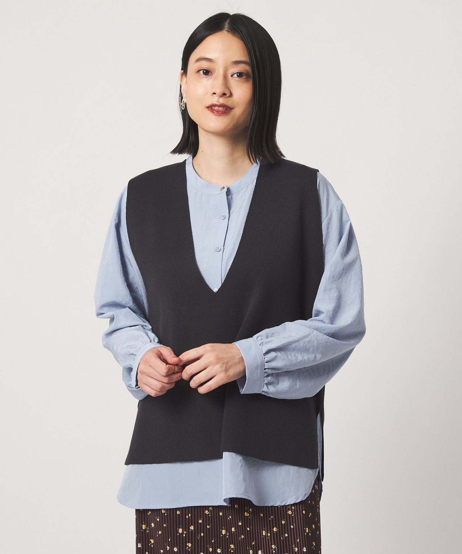 UNITED ARROWS バイカラーベスト ネイビー/ライトブルー 楽天市場】ベスト（ブランドユナイテッドアローズ）（レディース