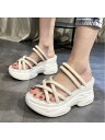 【SALE/30%OFF】Aimoon 厚底サンダル レディース 韓国 夏 ミニミニストア シューズ・靴 サンダル ホワイト ピンク ブラック【送料無料】