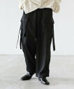 THE CASUAL サイドレースイージーカーゴパンツ カジュアル パンツ カーゴパンツ カーキグリーン ホワイト ブラック【送料無料】