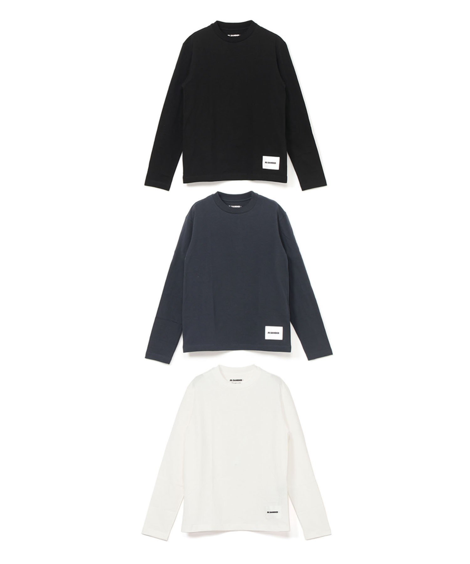 JIL SANDER 3パックTシャツロングスリーブセット ジル サンダー トップス カットソー・Tシャツ【送料無料】