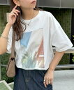 Discoat 【ユニセックス】ボタニカルアソートフォトTシャツ ディスコート トップス カットソー・Tシャツ ホワイト【送料無料】
