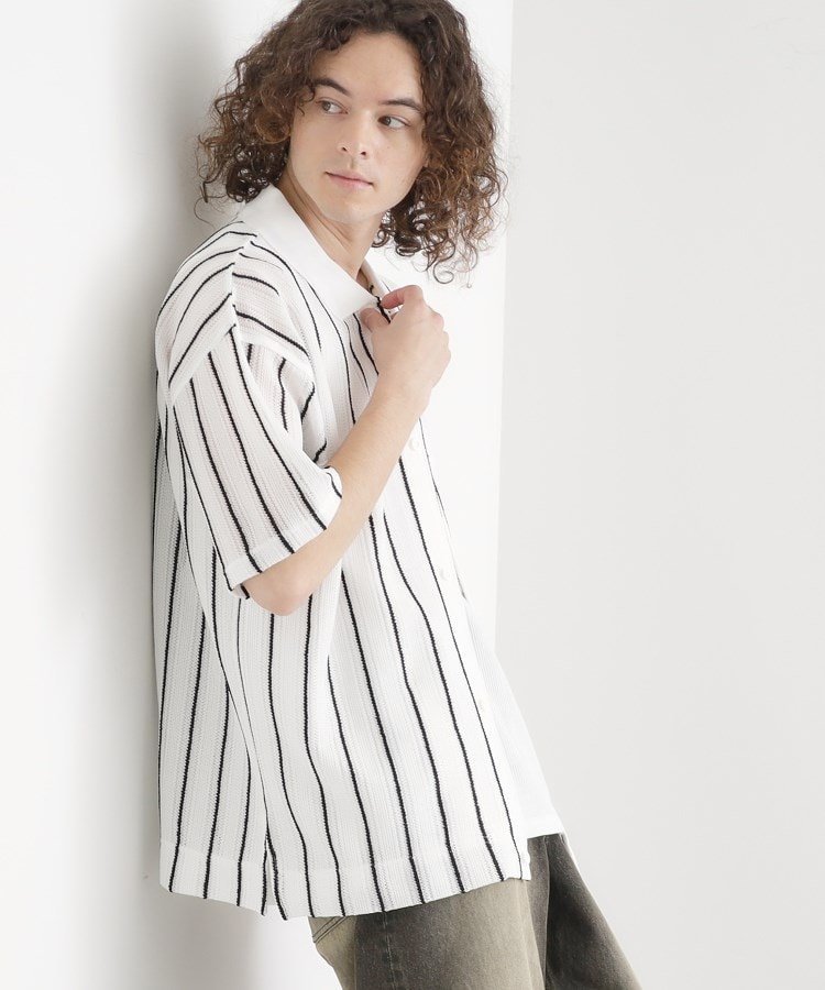 【SALE/50%OFF】tk.TAKEO KIKUCHI 【セットアイテム】透かし編みオープンシャツ ティーケータケオキクチ トップス シャツ・ブラウス ブラ...