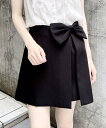 【SALE/6%OFF】INGNI サイドリボンラップスカパン イング パンツ キュロット グレー ブラック