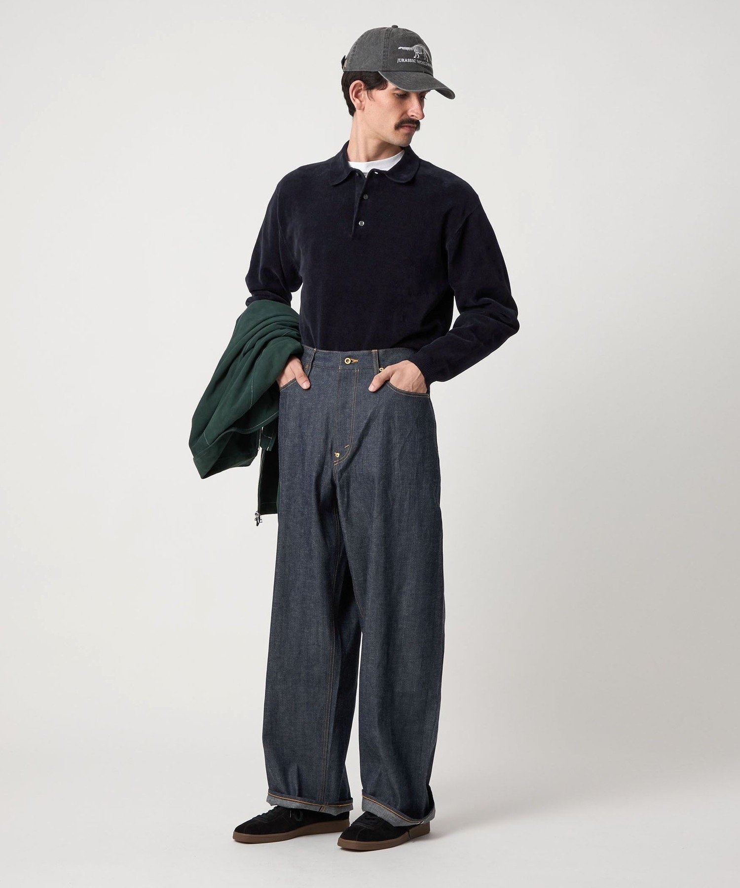 【SALE／30%OFF】Steven Alan ＜Steven Alan＞ 3B コットン ニット ポロシャツ ビューティー＆ユース　ユナイテッドアローズ トップス ニット ブラウン ネイビー【送料無料】