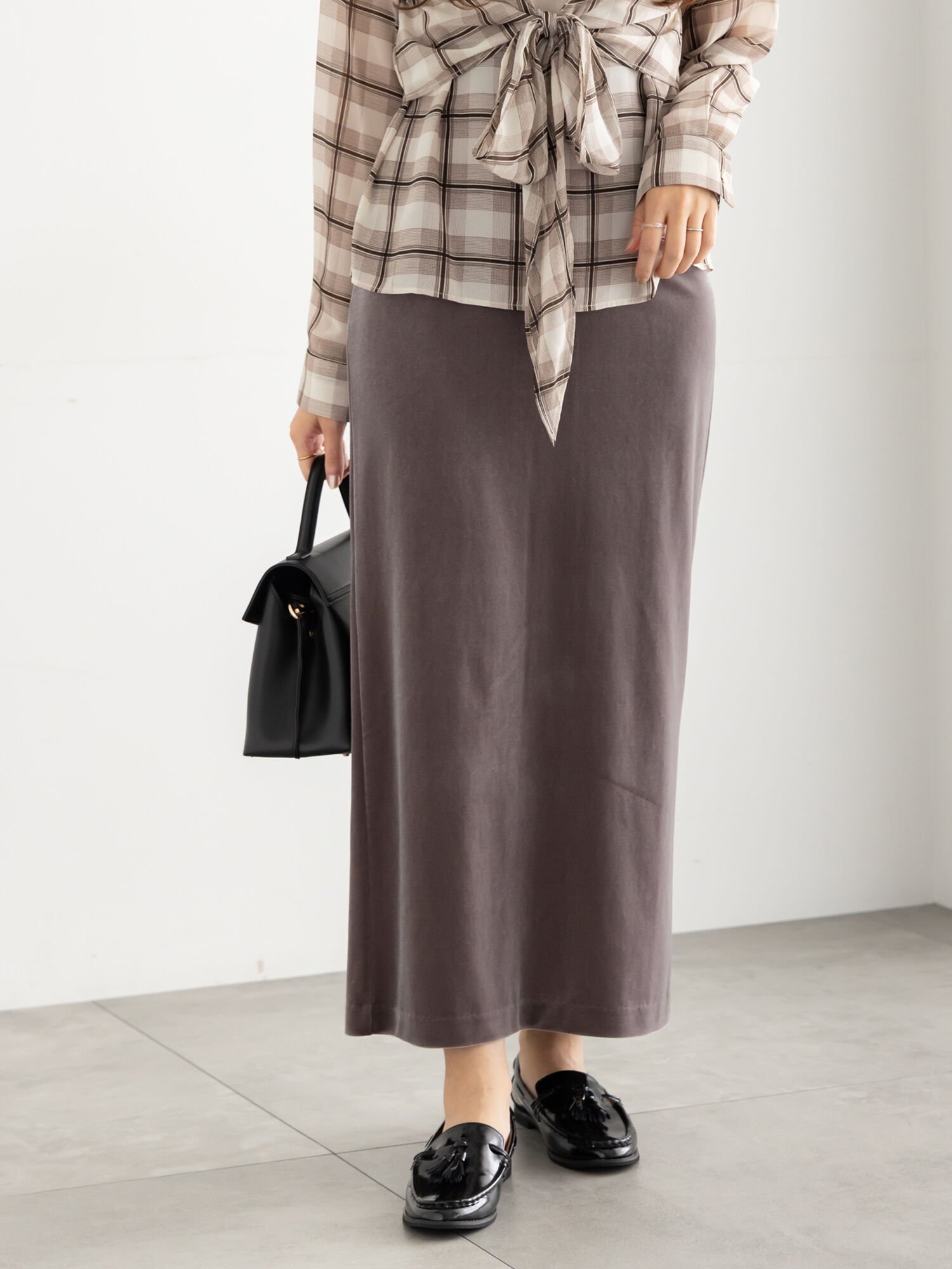 【SALE／60%OFF】Te chichi ベロアナロースカート《2025Autumn catalog vol.2 item》 テチチ スカート ..