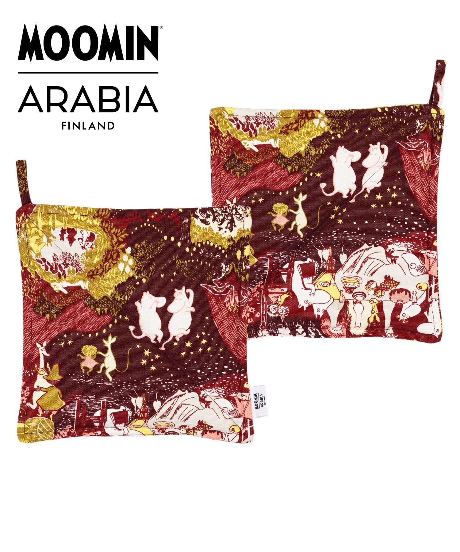 MOOMIN ARABIA [公式] ムーミンアラビア フェスティブ モーメント ポットホルダー 2個セット ムーミンアラビア 食器・調理器具・キッチン用品 その他の食器・調理器具・キッチン用品のサムネイル