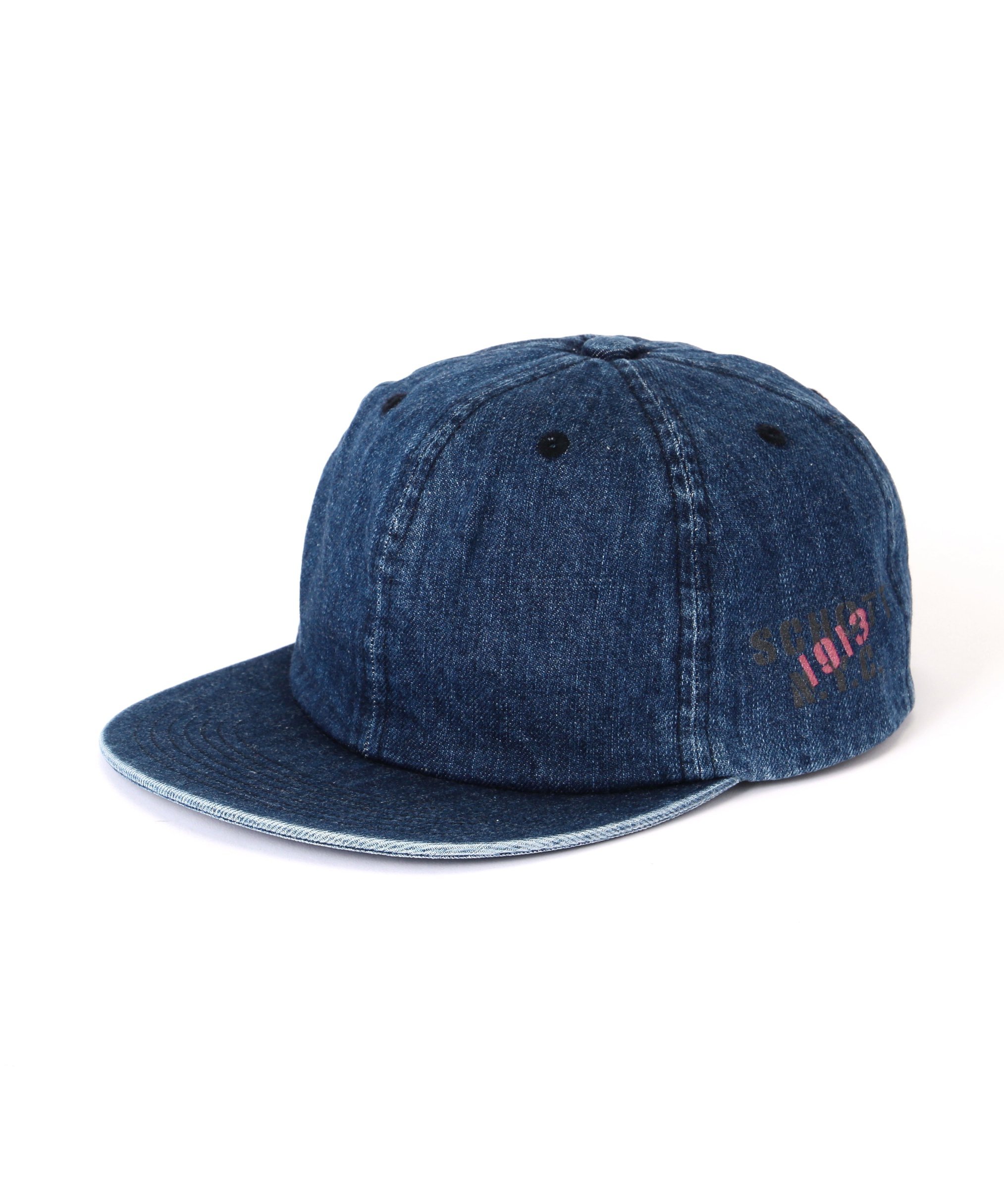 Schott DENIM 6P CAP/デニム 6P キャップ ショット 帽子 その他の帽子 ネイビー ブラック【送料無料】
