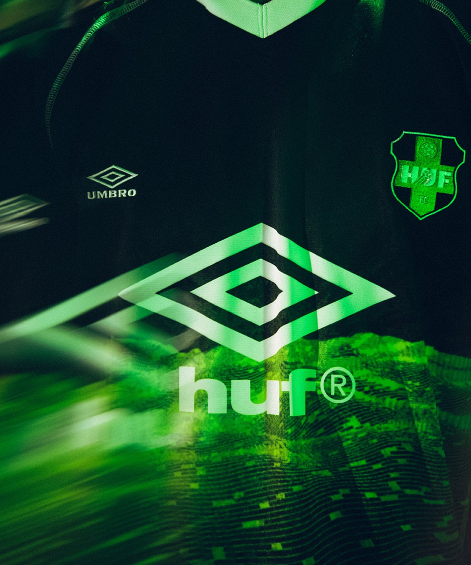 HUF X UMBRO LANDSCAPE / HUF コラボ サッカー ユニフォーム ハフ トップス カットソー・Tシャツ グリーン