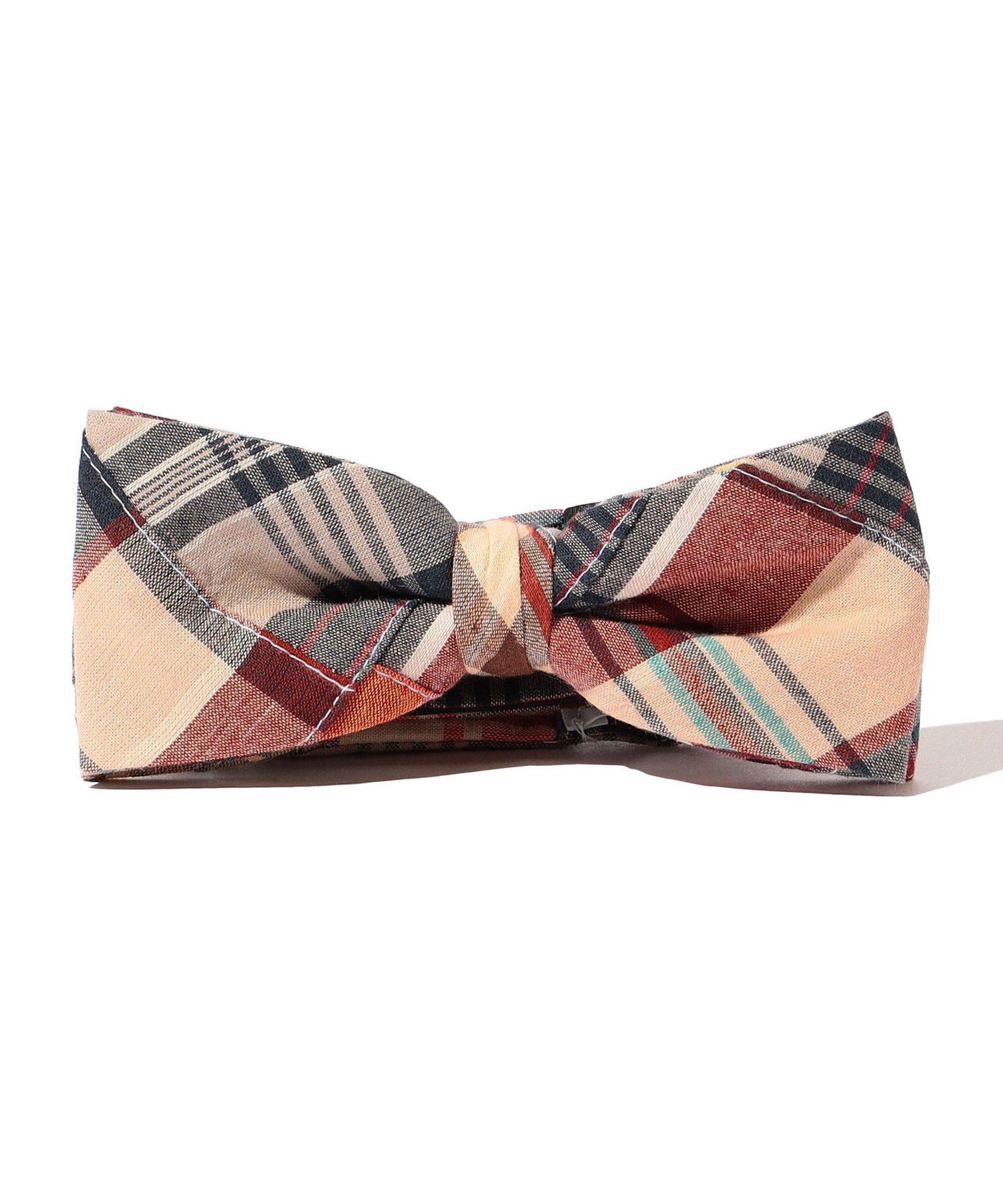 【SALE/40%OFF】SHIPS MEN Southwick: パッチワーク マドラスチェック ボウタイ シップス スーツ・フォーマル ネクタイ・蝶ネクタイ ベージュ【送料無料】