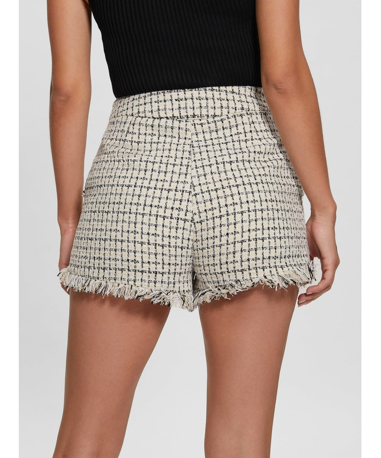 GUESS ショートパンツ (W)Riley Tweed Shorts ゲス パンツ その他のパンツ ホワイト