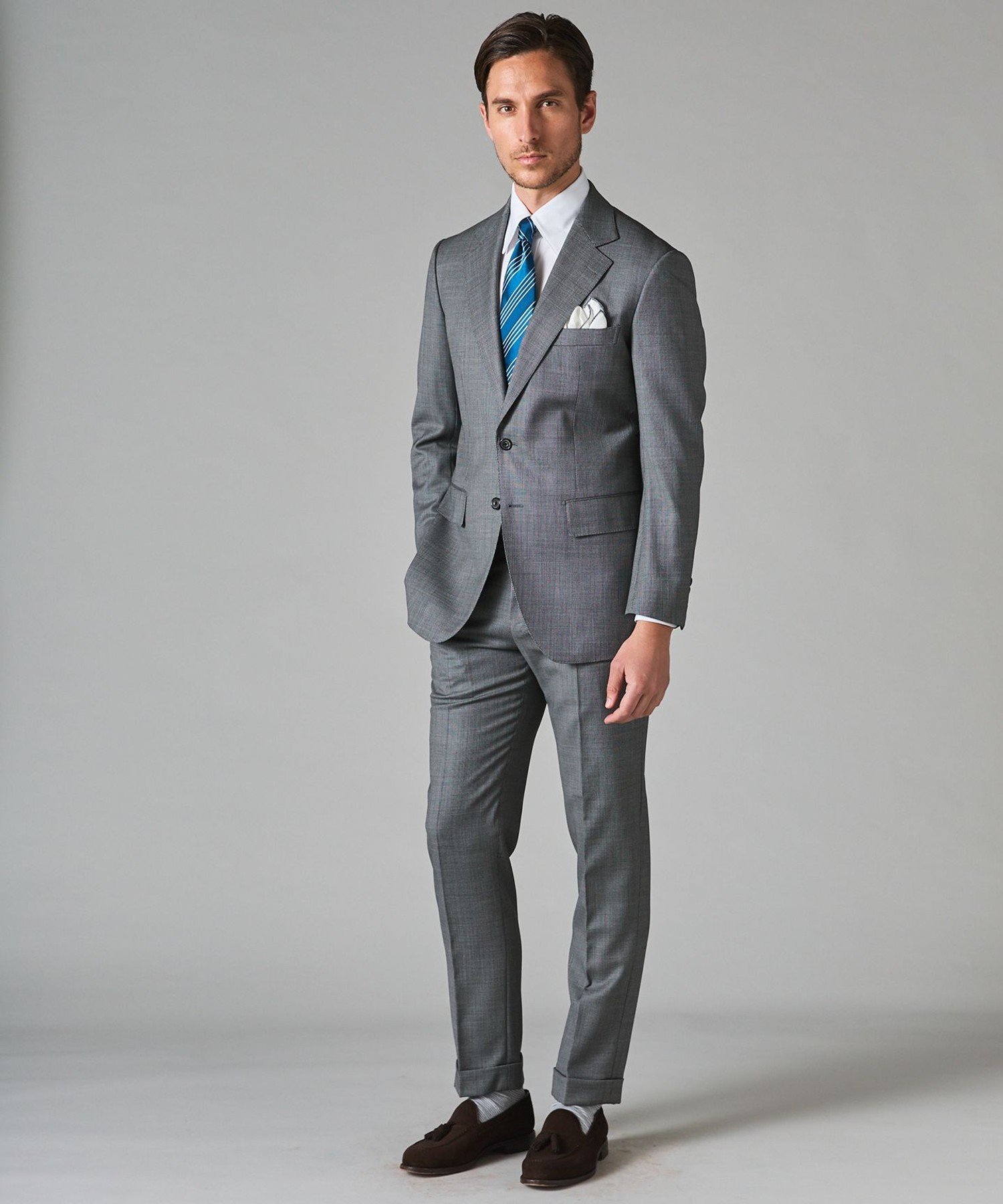 GOTAIRIKU 【DORMEUIL】MILLENIAL スーツ ゴタイリク スーツ・フォーマル セットアップスーツ グレー【送料無料】