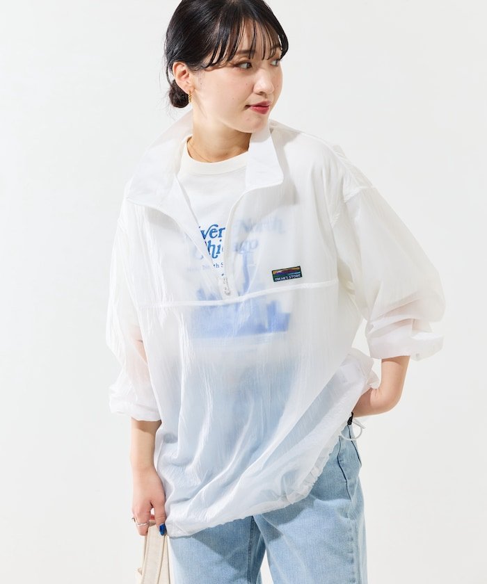 【SALE／15%OFF】FREAK'S STORE FREAK'S OUTDOORS/フリークスアウトドアーズ シアー ナイロン アノラックパーカー【限定展開】 フリークスストア ジャケット・アウター ナイロンジャケット ホワイト ブラック イエロー グリーン【送料無料】のサムネイル