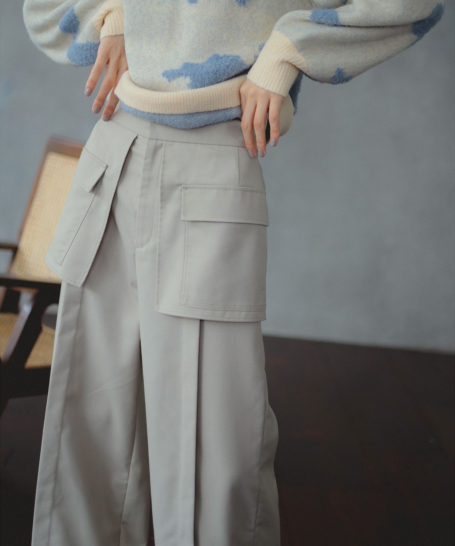 【SALE／60%OFF】B:MING by BEAMS レイヤード パンツ(S~M) ビームス アウトレット パンツ その他のパンツ ネイビー