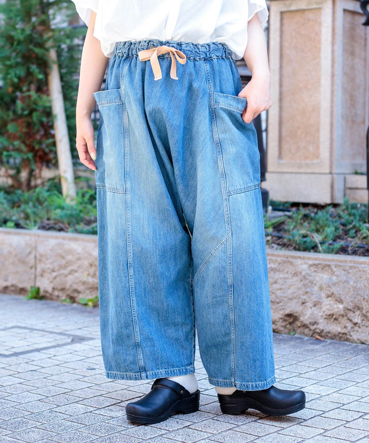 Brocante 10osデニム ポムパンツ ドミンゴ パンツ ジーンズ・デニムパンツ ブルー