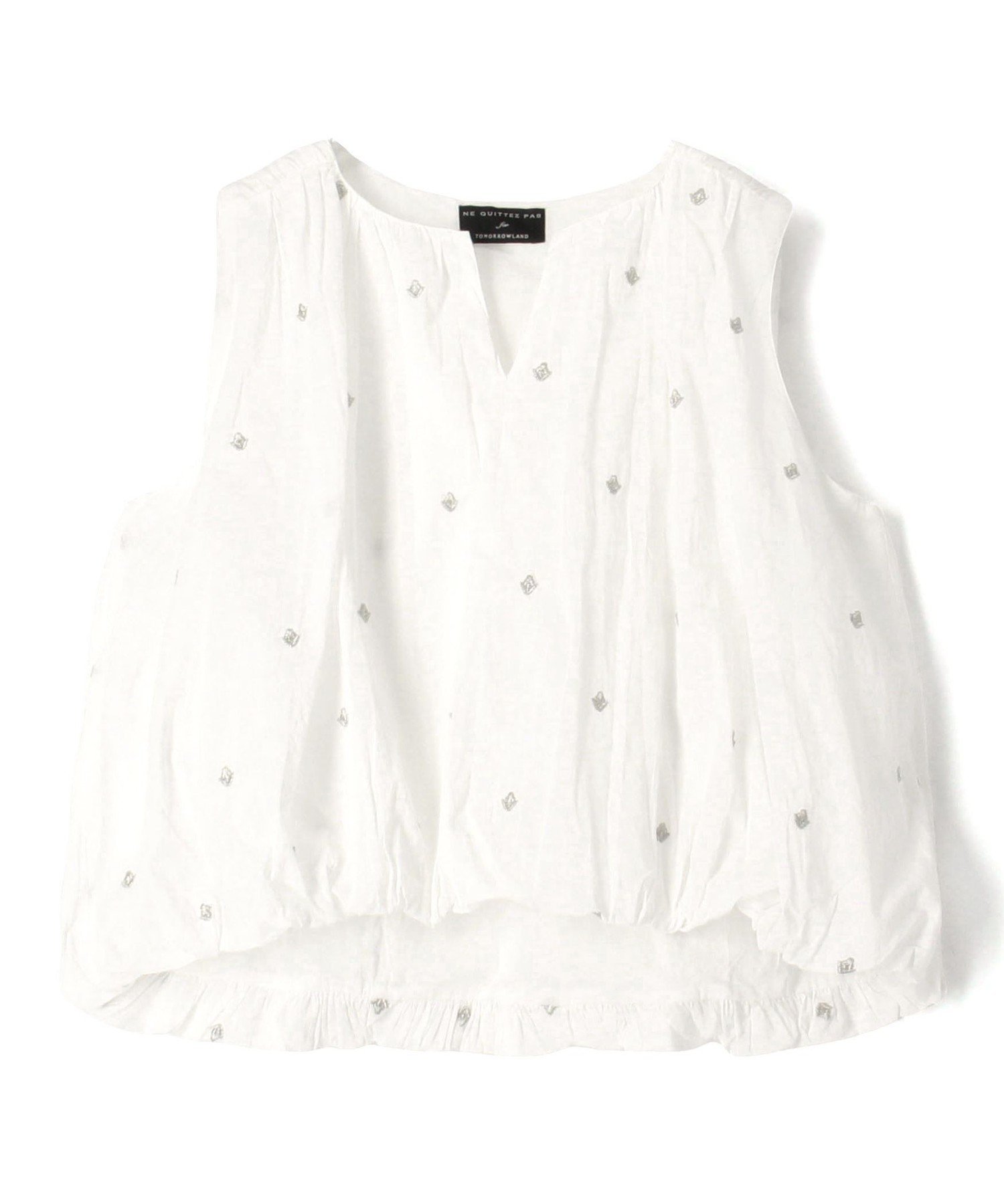 TOMORROWLAND BUYING WEAR 【別注】ne Quittez pas BLACK DOUBLE ORGANZA トップス トゥモローランド トップス シャツ・ブラウス ホワイト ブラック【送料無料】