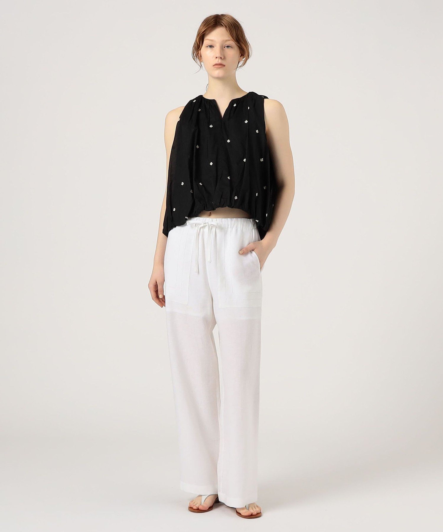 TOMORROWLAND BUYING WEAR 【別注】ne Quittez pas BLACK DOUBLE ORGANZA トップス トゥモローランド トップス シャツ・ブラウス ホワイト ブラック【送料無料】