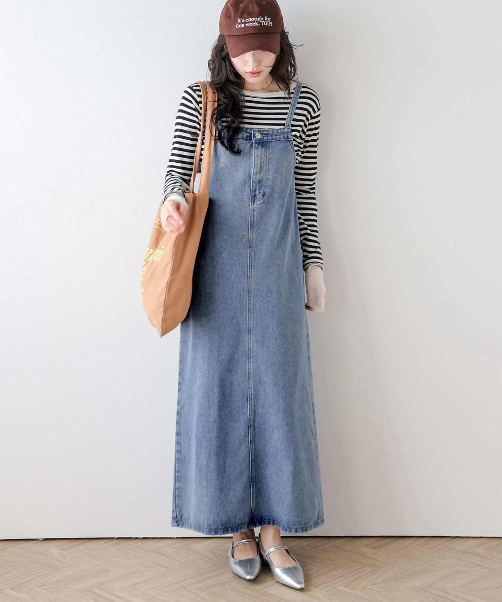 La-gemme デニムキャミワンピース ラジュール ワンピース・ドレス ワンピース ブル...