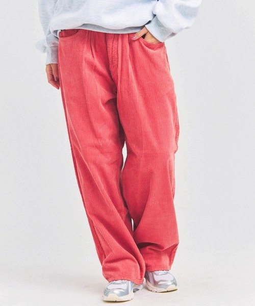 SELECT BRANDS GUNG HO/ガンホー 9W CORDUROY BAGGY PANTS(MENS) ジャックローズ パンツ その他のパンツ ブラック ピンク