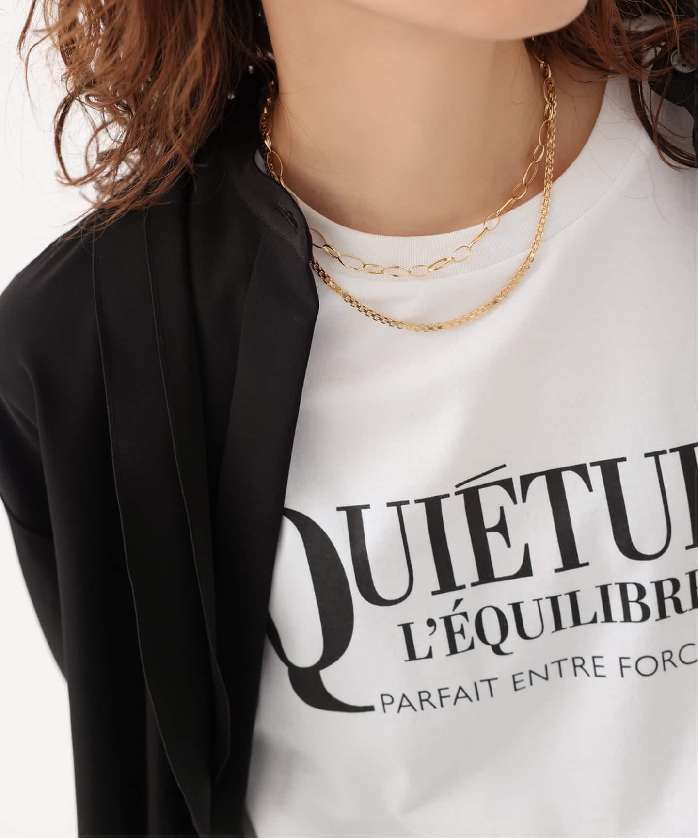 Spick & Span QUIETUDEプリントロンTEE スピックアンドスパン トップス カットソー・Tシャツ ホワイト