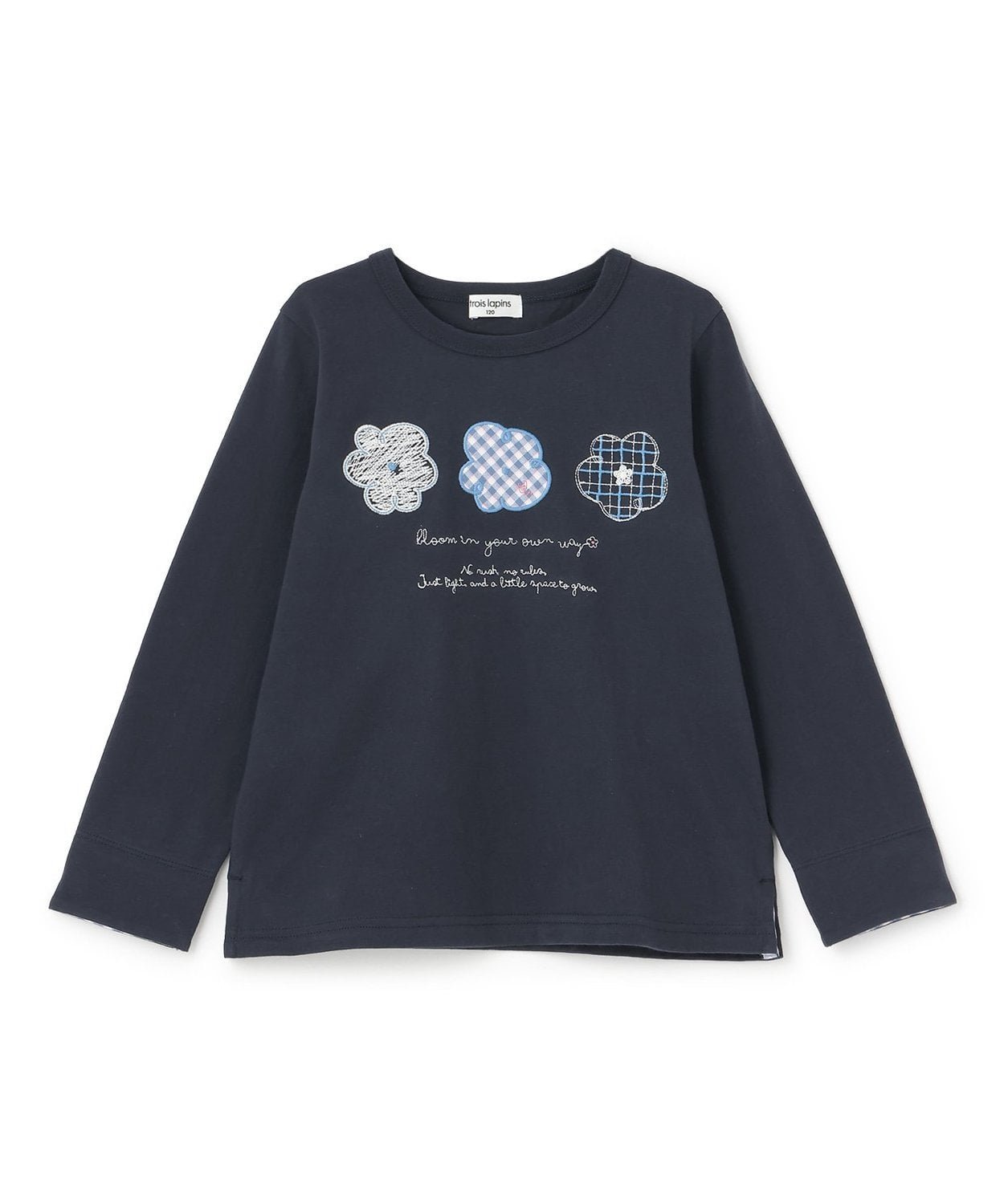 【SALE／50%OFF】KP 【Trois Lapins】 フラワーモチーフ アップリケ 長袖Tシャツ ...