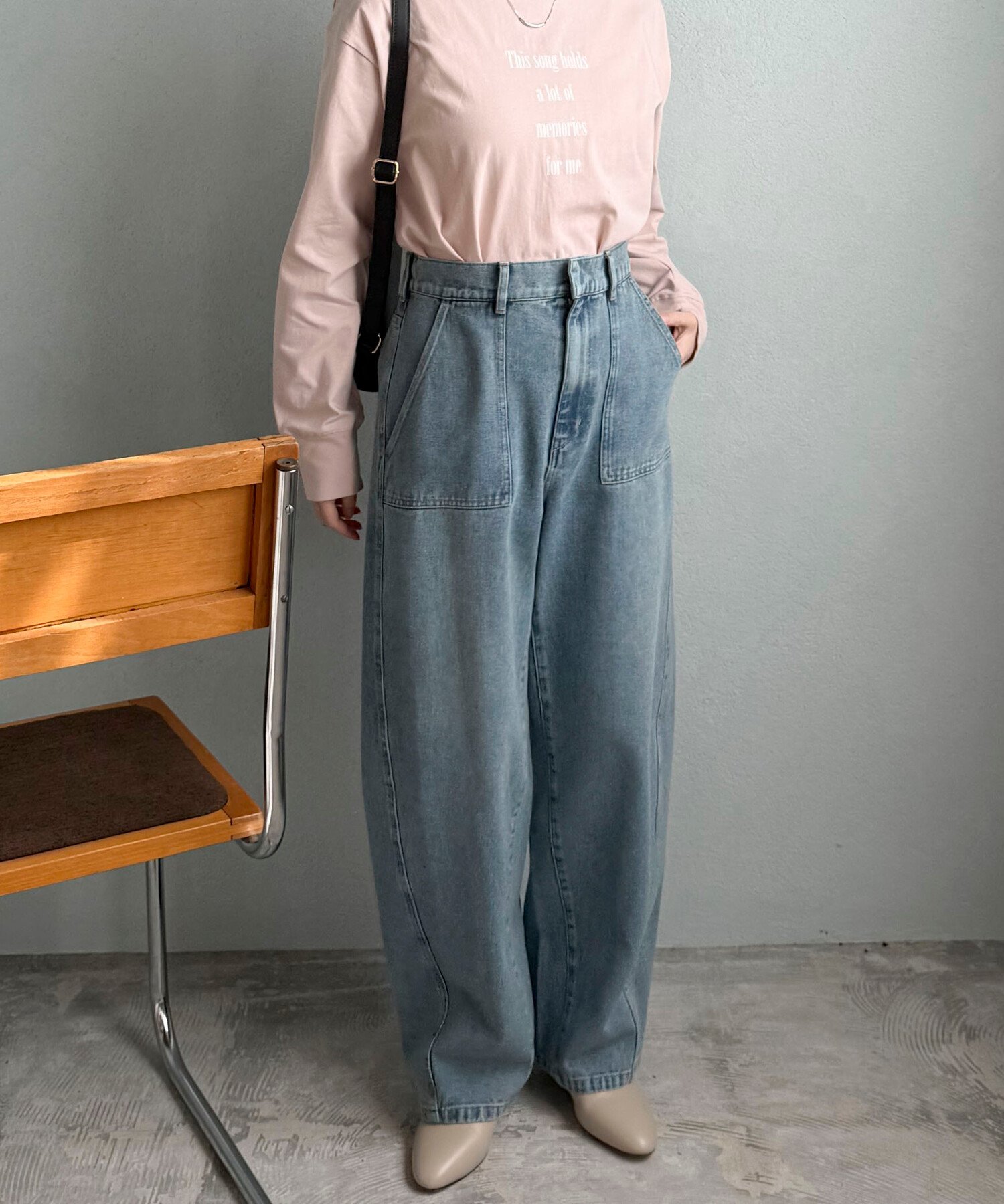 【SALE／50%OFF】DOUX ARCHIVES カーブベイカーデニムパンツ ドゥアルシーヴ パンツ ジーンズ・デニムパンツ ネイビー【送料無料】