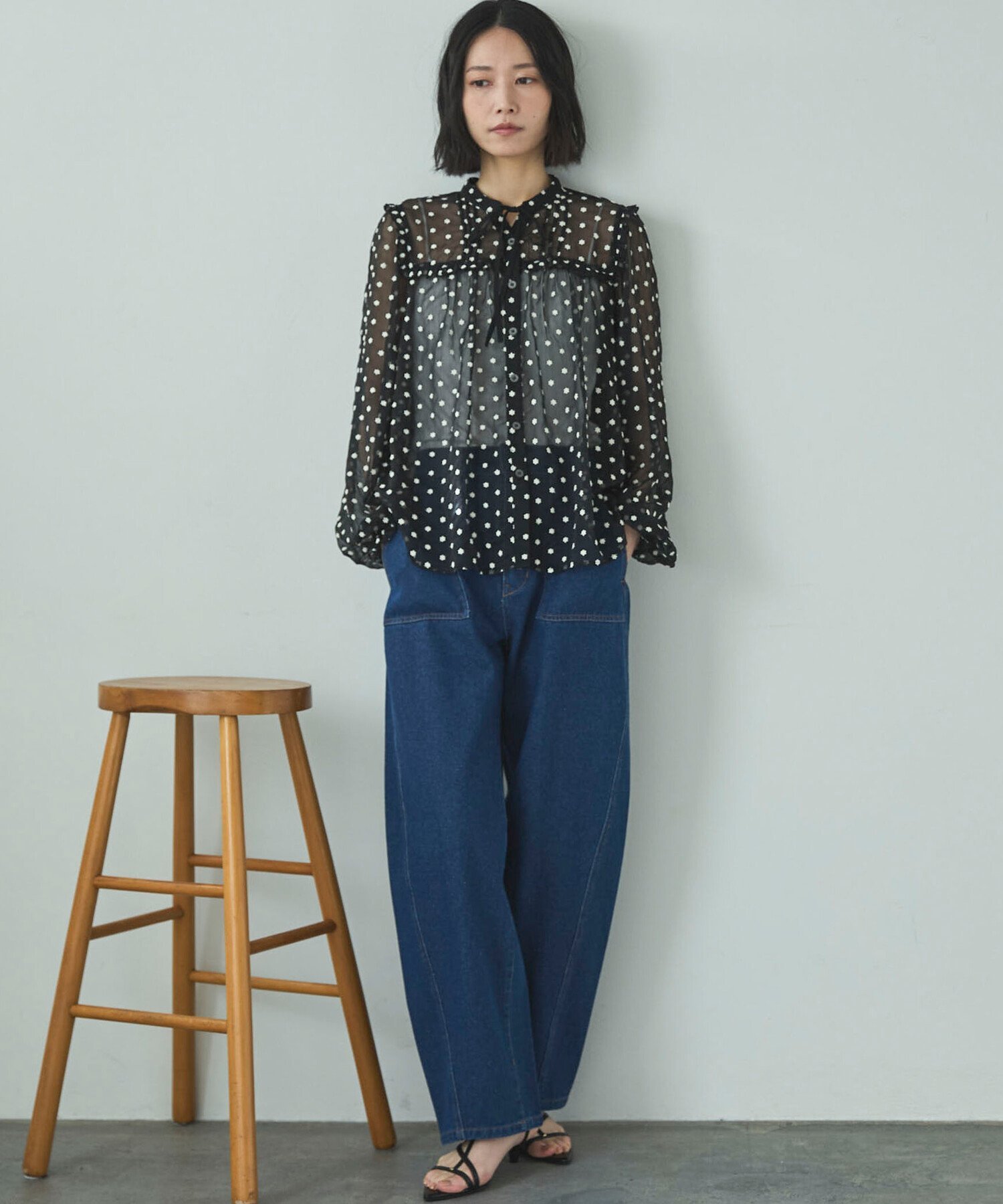 【SALE／50%OFF】DOUX ARCHIVES カーブベイカーデニムパンツ ドゥアルシーヴ パンツ ジーンズ・デニムパンツ ネイビー【送料無料】